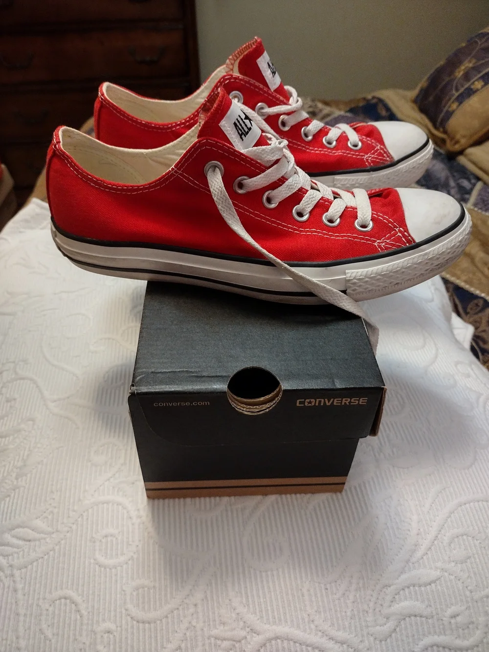 Converse Women's All Star Low Top Sneakers in Red